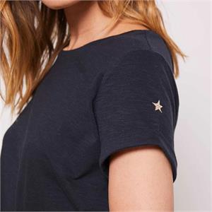 Mint Velvet Navy Cotton Star T Shirt
